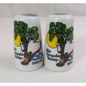 Vintage 1982 Lego Rio Grande Valley Texas 2.78" Salt & Pepper Shakers Japan